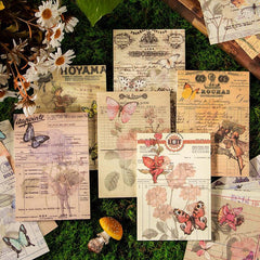 50 Sheets Sleeping Elf Series Collage Material Paper Retro Hand Account Decor