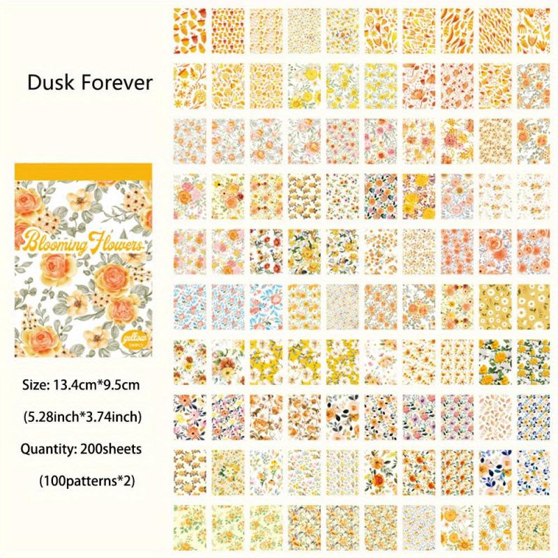 200 Sheets Vintage Scrapbook Paper DIY Journaling Supplies