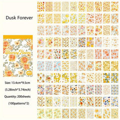200 Sheets Vintage Scrapbook Paper DIY Journaling Supplies