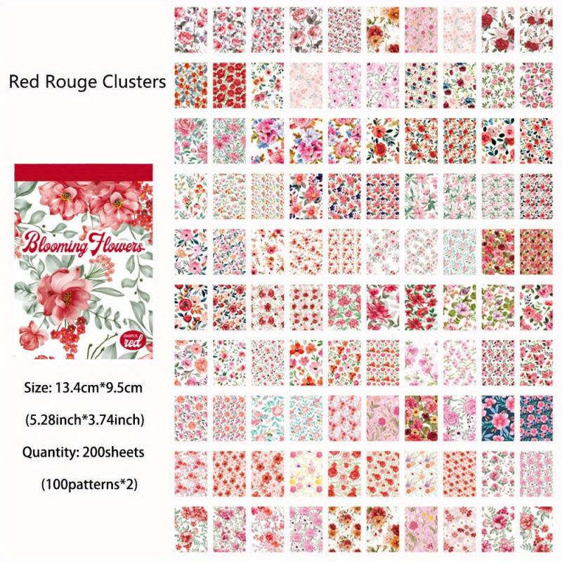 200 Sheets Vintage Scrapbook Paper DIY Journaling Supplies