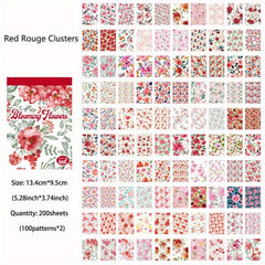200 Sheets Vintage Scrapbook Paper DIY Journaling Supplies