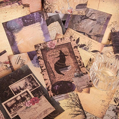 100pcs Retro Literary Lightweight Paper Journal Book Decoration Material Paper