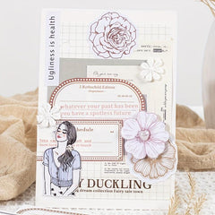50pcs Pack Special Paper Border Memo Book Small Series Hand Ledger Decoration