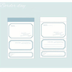 50pcs Pack Special Paper Border Memo Book Small Series Hand Ledger Decoration