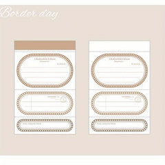 50pcs Pack Special Paper Border Memo Book Small Series Hand Ledger Decoration