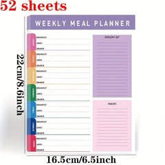 Magnetic Plan Notebook w/ 52 Sheets English Daily Self Discipline Plan Notepad