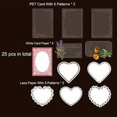 25pcs DIY Paper Greeting Cards Set for Origami Gift Wrapping Scrapbooking