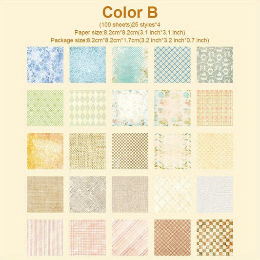 Vintage Floral Scrapbook Paper - 100 Sheets