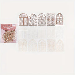 15 Sheets Hollow Lace Material Package Lace Dance Series Retro Lace Collage