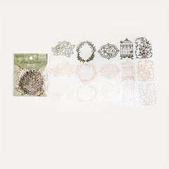 15 Sheets Hollow Lace Material Package Lace Dance Series Retro Lace Collage