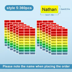 Custom Name Sticker Waterproof Office School Supplies
