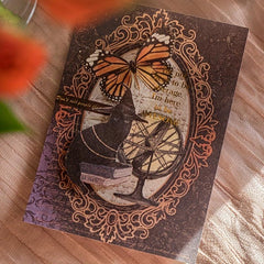 100pcs Paper Book Wind Transfer Flower Letter Retro Diary Decoration