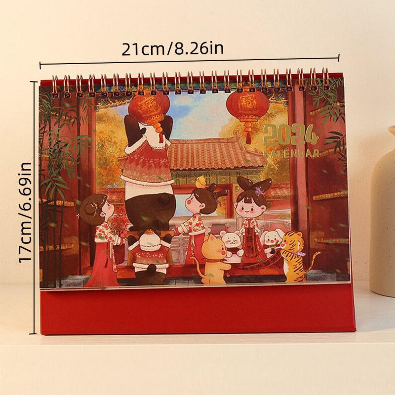 Cartoon Style Desk Calendar Year Of The Panda