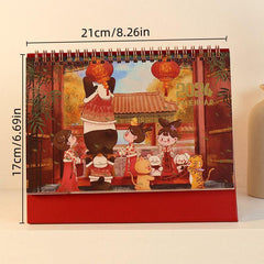 Cartoon Style Desk Calendar Year Of The Panda