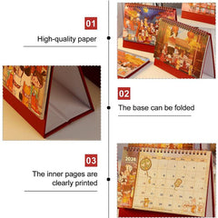 Cartoon Style Desk Calendar Year Of The Panda