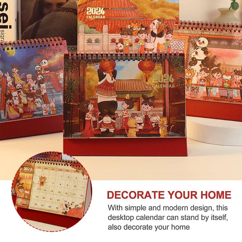 Cartoon Style Desk Calendar Year Of The Panda