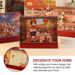 Cartoon Style Desk Calendar Year Of The Panda