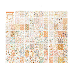 100 Sheets Vintage Floral Paper for Scrapbooking