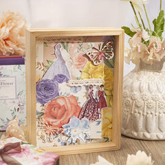 100 Sheets Vintage Floral Paper for Scrapbooking