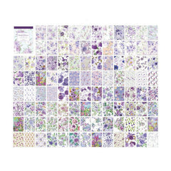 100 Sheets Vintage Floral Paper for Scrapbooking