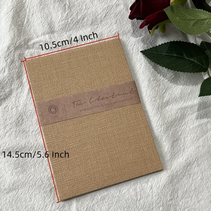 20pcs Retro Salt Texture A6 Embossed Hand Account Material Paper