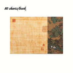 Chinese Style Painting Sticky Note Book DIY Journal Decoration 80 Sheets