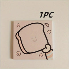 Cute Bread Notepad 50 Sheets Portable Stationery