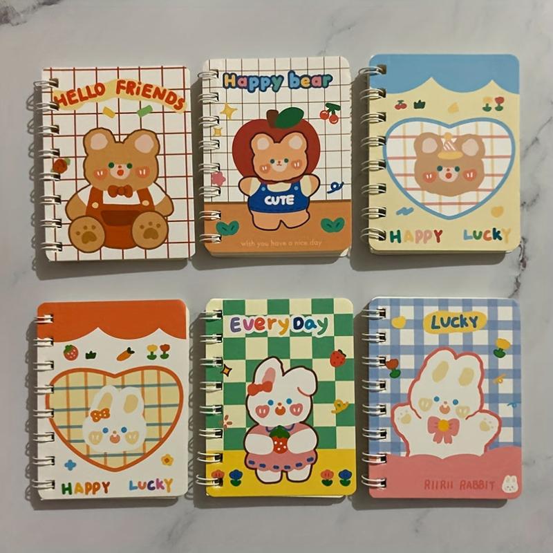 1pc 80 Sheets Small Notepad Notebook Funny Cartoon Book With Lines