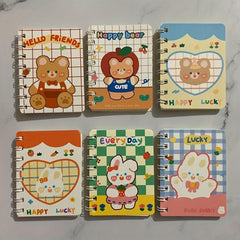 1pc 80 Sheets Small Notepad Notebook Funny Cartoon Book With Lines