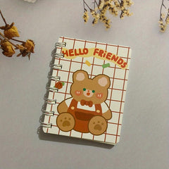 1pc 80 Sheets Small Notepad Notebook Funny Cartoon Book With Lines