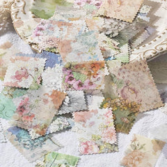 30PCS Stamp Series Collage Material Package with Hemp Rope