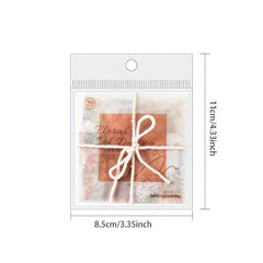 30PCS Stamp Series Collage Material Package with Hemp Rope