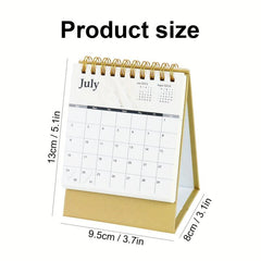Mini Marble Pattern Desk Calendar 6 12 for Office and School