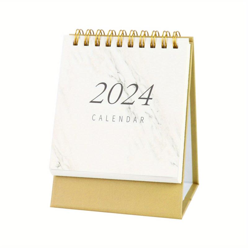Mini Marble Pattern Desk Calendar 6 12 for Office and School
