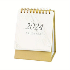 Mini Marble Pattern Desk Calendar 6 12 for Office and School