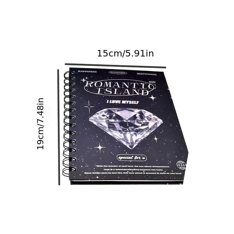 Artificial Diamond Notebook Student Coil Notepad Blank Page 50 Sheets