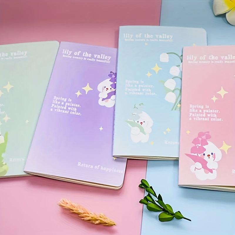 Cartoon Character A5 Car Line Notebook Set of 4 Soft Surface Writing Books