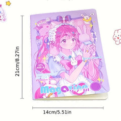 Cartoon Character A5 Car Line Notebook Set of 4 Soft Surface Writing Books
