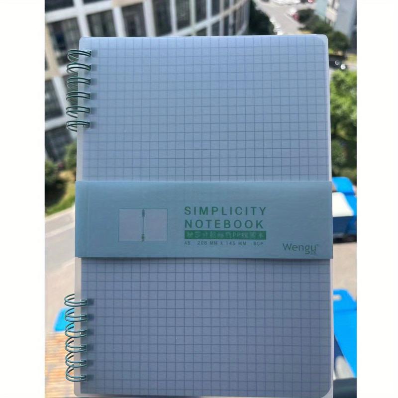 Colorful Iron Ring Coil Plaid Line Notebook