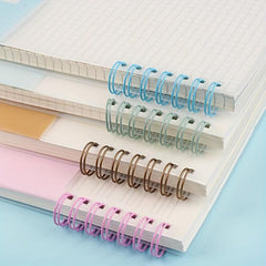 Colorful Iron Ring Coil Plaid Line Notebook