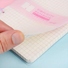 Colorful Iron Ring Coil Plaid Line Notebook