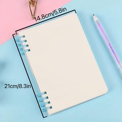 Colorful Iron Ring Coil Plaid Line Notebook