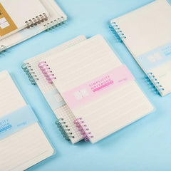 Colorful Iron Ring Coil Plaid Line Notebook