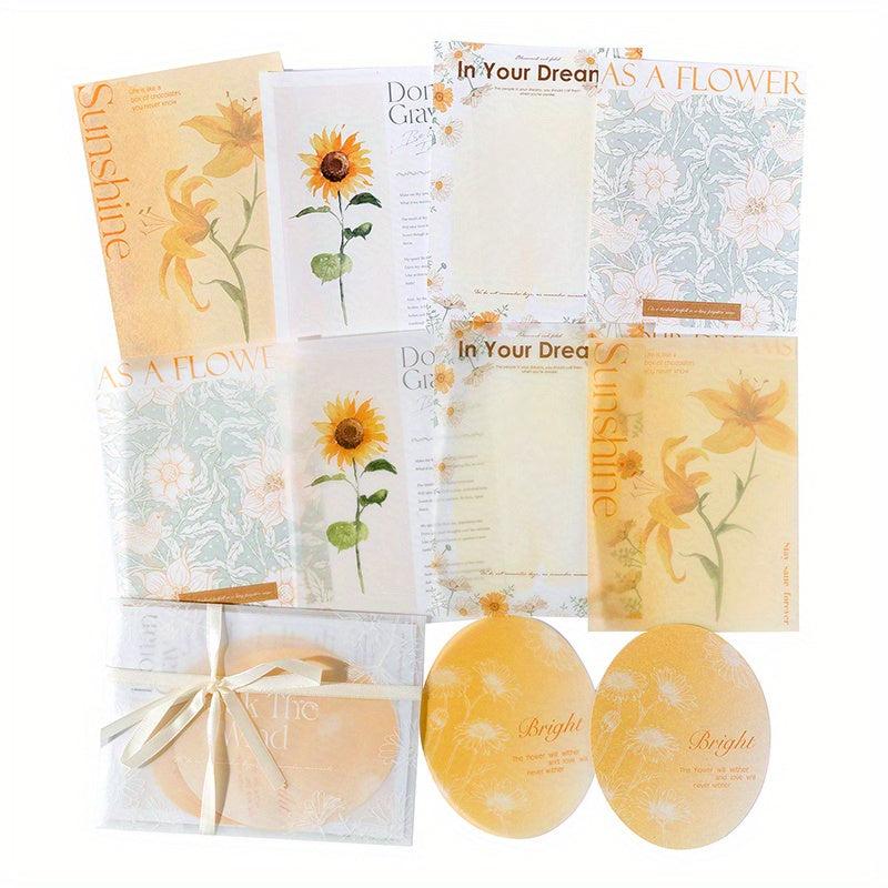 Romantic Plants & Flowers Gift Wrapping Paper, 15 Pieces