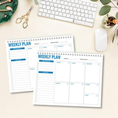 Weekly Plan Time Management Efficiency Manual Daily Plan Book