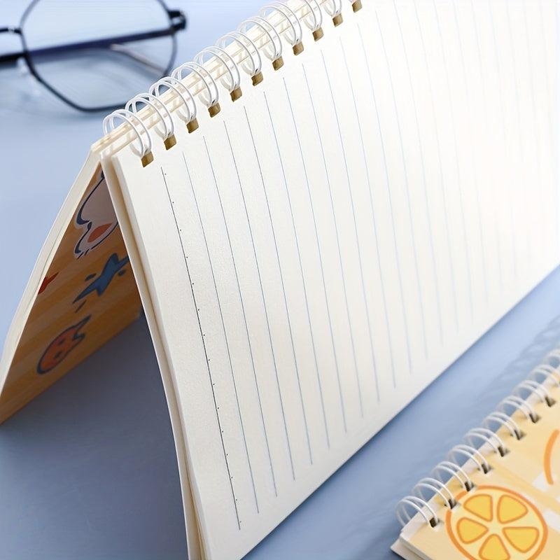 4pcs A5 Cartoon Coil Notebooks for Students & Creatives
