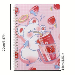 4pcs A5 Cartoon Coil Notebooks for Students & Creatives