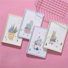 4pcs A5 Cartoon Coil Notebooks for Students & Creatives