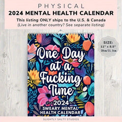 1pc Personal Planning Calendar Fun Mental Health Calendar