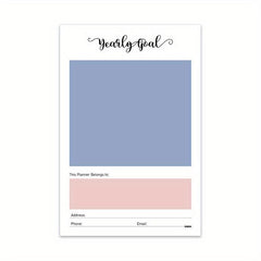 Plaid Pink Flip Up Planner 60 Sheets Daily Weekly Anniversary Story Book